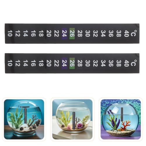 Artibetter 9pcs Fish Tank Sticker Thermometer Strip for Freshwater Aquarium and Aquatic Pets, Self-Adhesive Liquid Crystal Tape Accurate Readings and Quick Response, for Home and Outdoor Tank - Image 9