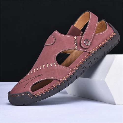 Handmade Summer Sandals Men Breathable Leather Shoes Man Outdoor Men Sandals3