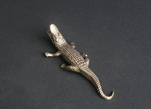 Dmtse Brass Powerful Crocodile Decor Statue Figurines For Animal Sculpture Lucky For Collectibles Gift #TOP2