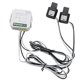 AC110V 220V 300A Tuya App Smart Two-Way Bilateral WiFi Energy Meter with 2PCS 300A 24MM CT Current Transformers Clamps Sensors KWh Power Eenrgy Electricity Consumption Monitor Meter Voltmeter Ammeter