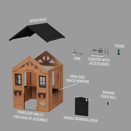 Backyard Discovery 2001312 Sweetwater All Cedar Wooden Playhouse thumb #8