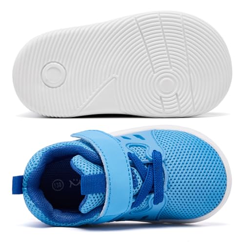 Image of MORENDL Toddler Sneakers Baby Boys & Girls Barefoot Shoes Lightweight Breathable Walking Running Tennis Athletic Sport Shoes