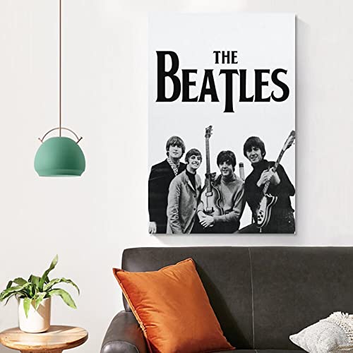 Poster classique noir et blanc The Beatles – Peinture murale sur toile – Impression moderne pour chambre à coucher – 30… - Les Beatles, Paul McCartney, John Lennon, RIngo Starr, George Harrison Poster classique noir et blanc The Beatles - Peinture murale sur toile - Impression moderne pour chambre à coucher - 30… – Image 5