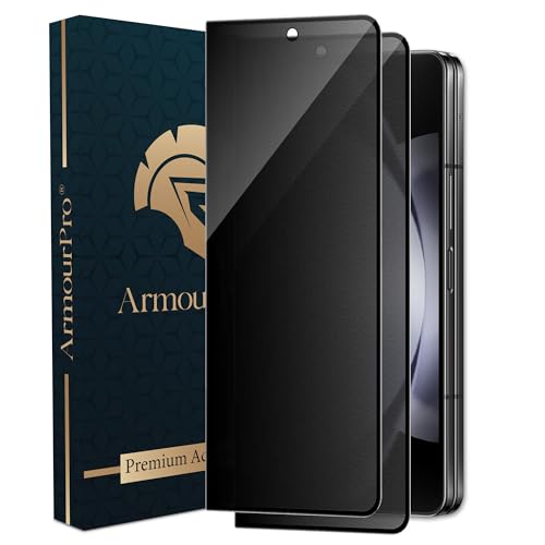 Image of ArmourPro Matte Privacy Tempered Glass for Samsung Galaxy Z Fold 5, Pack of 2, Anti Spy Anti Glare Screen Protector, Edge-to-Edge Full Coverage, 9H Anti Scratch, Smooth Touch, Easy Installation Kit