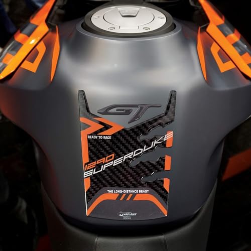 labelbike - 3D Tank Pad Sticker for Motorcycle Tank Decoration and Protection Compatible with KTM 1290 Super Duke GT 2022-2024