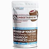 UNBEETABREW Organic Performance Coffee Powder 30 Servings Beet and Mushroom-Infused. Great Tasting. Promotes Focus, Athletic Performance and Cardiovascular Health.