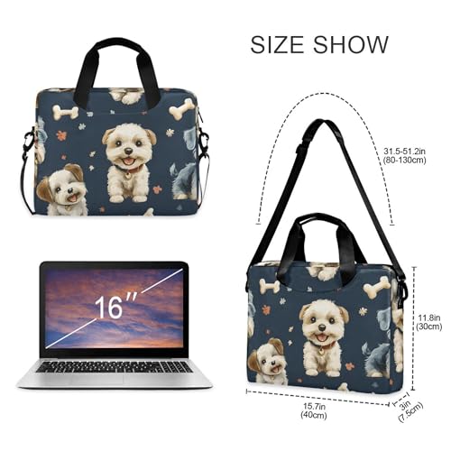 Funda para portátil con estampado de patas de perro 13-15.6 pulg miniatura 4
