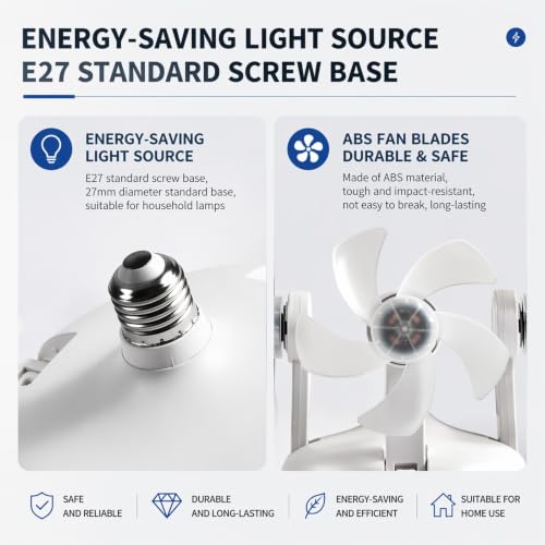 Ventilador de techo LED con temporizador y 3 modos de color ajustables 4