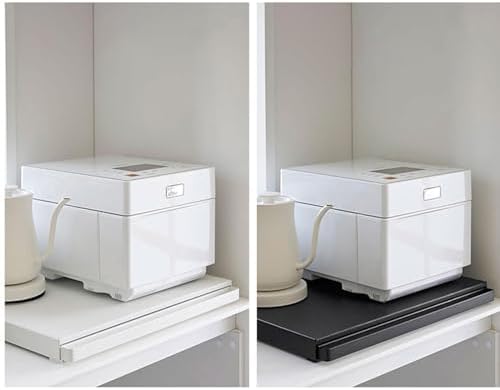 Carbon Steel Kitchen Countertop Pull-Out Organizer, Drawer Push-Pull Shelf for Microwave Oven, Space-Saving Bottom Rack, Kitchen Storage Solution