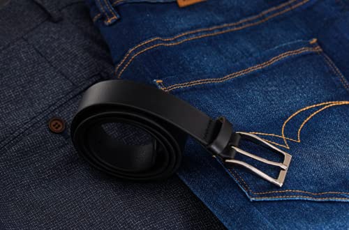 Charles Smith | Black | Men's Leather Belt | 100% Genuine Leather | Hand-Crafted | Gift For Him | Size 44" | To Fit 42" Waist3