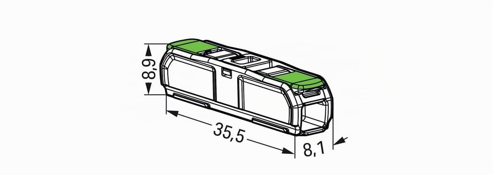 WAGO Green Range 221 – 2431 – 2431 | Sezione nominale: 4 mm², con leva, adatto per tutti i tipi di conduttori, 60 pezzi