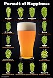 Frame USA Pursuit of Hoppiness, Beer Chart Poster - 24x36, Rolled