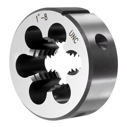 PATIKIL Round Threading Die 1"-8 UNC High-Speed Steel Non-Adjustable