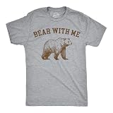 Mens Funny T Shirts People Be Like Bear with Me and They Dont Even Have A Bear with Them Novelty Tee for Men Funny T Shirts Sarcastic Apparel for Men Cool Black - L