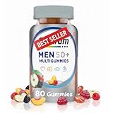 Multigummies Men 50+ Multivitamin Gummies, 80 Count – with Vitamin D, B6 & B12 + Exclusive Tag and Wellness Guide by MEELTA Gummy Vitamins & Supplements for Men 50 Plus