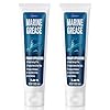 Tubo de grasa marina de 6.8 fl oz/6.76 oz, paquete de 2 grasas de grado marino premium, lubricante impermeable de alta temperatura (-0.4 °F ~ 500.0 °F) para ejes hélices, rodamientos de timón
