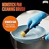 Brushtech Advanced Nonstick Pan Cleaning Brush – Scratch-Safe Heavy Duty Kitchen Scrubber for Cookware, Pots & Skillets, Designed for Residue & Grease Removal, Durable Nylon Bristles #1