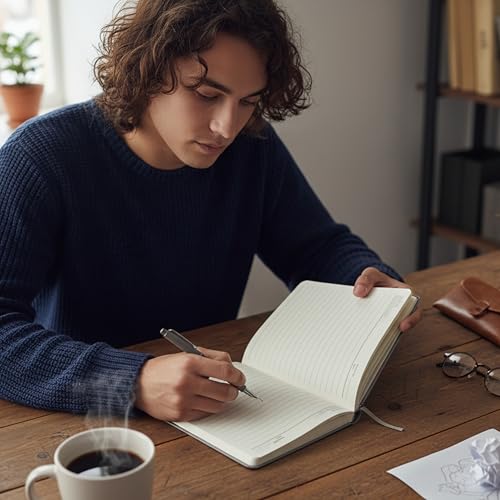 Image of Professional Motivational Notebook A5 Size Hardcover Diary for Men Women and Students with You Are Stronger Than You Think Laser Engraved Quote Grey Personal Journal for Office School Daily