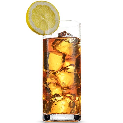 Highly Durable Drinking Glasses Set Of 6, 14 Ounce Highball Glasses For Cocktails, Coffee Bar Accessories,Tall Cocktail Glasses, Collins Glasses, Beer Glass, Glass Cups For Iced Coffee, Glass Beer Mug #TOP7