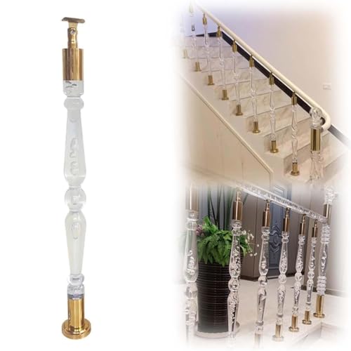 Balaustre de acrílico para escalera interior y pasamanos de cristal transparente Dora
