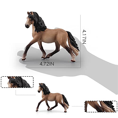 Lc Joycre Realistic Andalusian Mare Horse Action Figurine Collection Horse Toy Diy Dioramas Horse Figure For Kid Boys Girls 5 6 7 8 Years Old #TOP2
