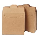 COOPHYA 50 Stück Braune Kraftpapiertüten aus Braunem Papier Multifunktionale CD Verpackungspapiertüten Tragbare Umschläge für Geschenkverpackung und Dokumente