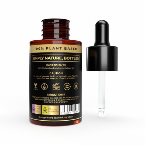 Image of 100% Pure Amla Seed Oil for Hair, Omega Rich Scalp & Hair Oil, 30ml