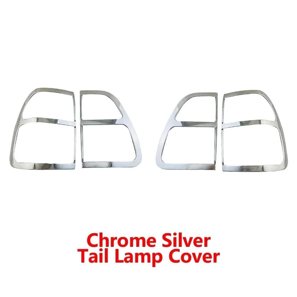 Cubierta de luz trasera Cubiertas Cromadas Plateadas Para Faros Traseros Para Lexus Para LX470 1997-2007 Accesorios Decorativos Para Coche Cubierta luz trasera