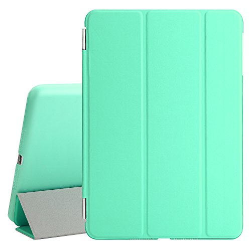 BESDATA Ultra Thin Magnetic Smart Cover (Wake/Sleep Function) & Clear Back Case for iPad Mini 2 / Mini 3 (with Retina Display) + Screen Protector + Cleaning Cloth + Stylus (Mint Green)