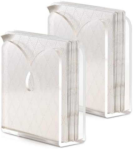 Kordory Acrylic Napkin Holder - Clear Tabletop Organizer For Paper Napkins, Modern Kitchen Or Dining Decor