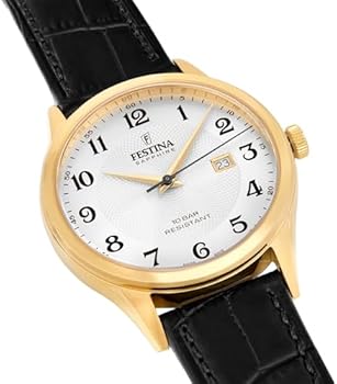 Citizen Heren analoog kwartshorloge met lederen armband AW1231-07A, zwart/ wit, Eén maat, armband