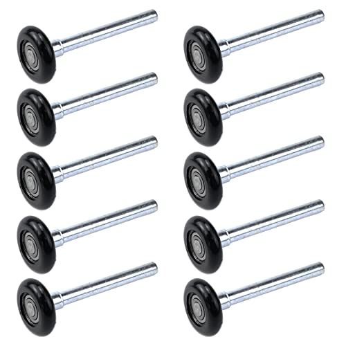 Semetall 10 Pack Premium Nylon Garage Door Roller,1.77" Wheels And 4.7" Stem,Quiet And Durable(Black) #TOP15