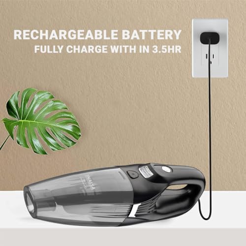 Inalsa Car Vacuum Cleaner Wireless,Car Cleaning Accessories,Strong 5.5KPA Suction Power,HEPA Filtration,USB Rechargeable,2-in-1 Wet & Dry Cordless Portable Vacuum Cleaner(Free Carry Bag) Carworx CL view 2