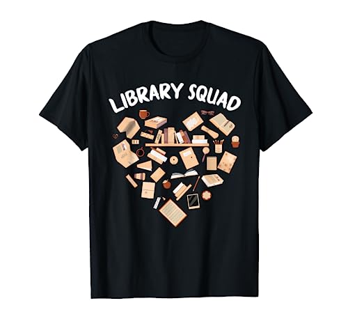 Library Squad Bookworm Librarian Book Lover Hommes Femmes T-Shirt