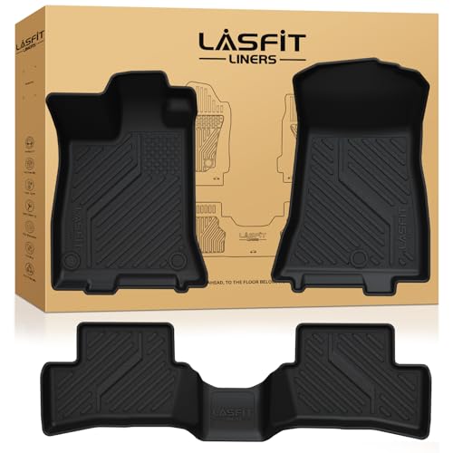 Image of LASFIT Floor Mats for Acura ILX 2013-2022 Sedan, Front & Rear Rows | All Weather Premium TPE Floor Liners, Custom Laser Fit, Raised Edge Design, Full Edge Coverage, Refined Interior Protection