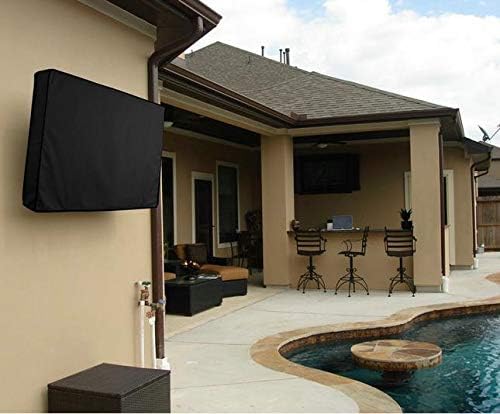 Outdoor TV Cover Waterproof UV Flat Screen Protection for 22” to 75” TV Indoor Dust-proof UCARE Furniture Cover Fits Most Mounts and Brackets Black (60-65”) - Image 4