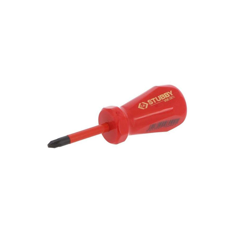 Tournevis isolé slim Pozidriv PZ2 C.K T48343-2 lame 46mm pour travaux sous tension 1kVAC