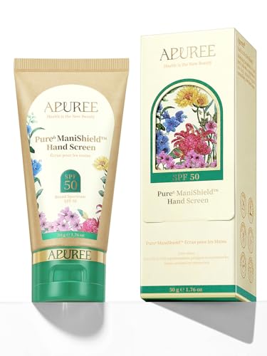 APUREE U V Nail Lamp Hand Screen: Hand Sunscreen SPF 50+/PA++++| UV Lights Protection Cream| Fragrance-Free & Hypoallergic Formula|Nail Salon Home Use| FSA| Vegan & Cruelty Free| Deep Hydrate Moisture