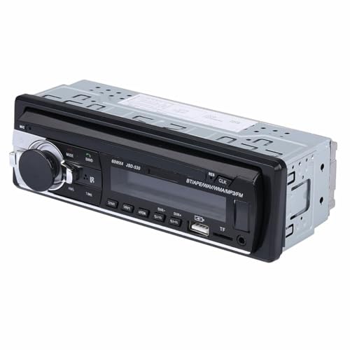 NK Auto Radio Coche   1 DIN   4x40W   Bluetooth 5.0, Función AUX, Reproductor MP3 y x2 USB, FM Sonido Estéreo, Llamadas Manos Libres, Mando para Control Remoto, Pantalla LCD, iOS & Android (eMark)