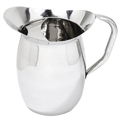 Update International (BP-3G) Stainless Steel Bell Pitcher with Ice Guard, 3 quart capacity, Stainless Steel