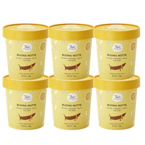 Biscotti Buonanotte: Biscotti rilassanti per Cani, 100% Naturali gusto Camomilla | Snack Cane gustoso e sano, adatto a tutte le taglie ed età | Scorta sufficiente per 6 mesi, 600 gr | Hygge Dog