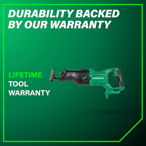 Metabo HPT 18V MultiVolt Cordless Reciprocating Saw, Orbital Cut Mode, 36% Less Vibration, 1-1/8" Stroke Length, 3,000 SPM, LED Light, Tool Body Only, CR18DBQ4 thumbnail 11