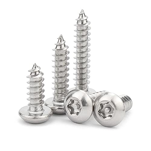 ANSIEDIO Self Tapping Screws Torx Round Head Wood Screws Stainless Steel Security Screw, M2.9×13mm,100 pcs - Image 4