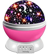 Moredig - Luce Notturna Bambini, Proiettore Stelle Soffitto Bambini con 8 Colori & 360° Rotazione...