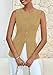 PRETTYGARDEN Blazer Vest Tops for Women Sleeveless Button Down Business Casual Outfits Work Suit Vests Waistcoat(Khaki,Medium)