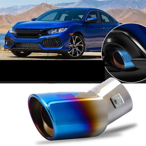 Embout échappement voiture universel 63mm droit ou courbe en acier inoxydable argenté