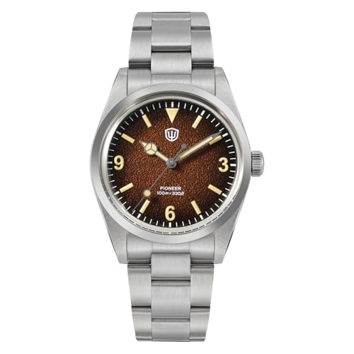 Image of watchdives VH31 Quartz Watch, WD1016 V3 Men Watches 37mm Dial Stainless Steel Wristwatch Sweep Sports Watch 100M Waterproof
