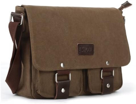 Casual Male bag canvas shoulder Bag & Cross-body bag (Brown)