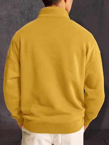 Image of Noble Monk Men's Baggy Fit Sweatshirt | Drop Shoulder Oversized Sweatshirt | Long Sleeve Zip with Collared Sweatshirts for Men's