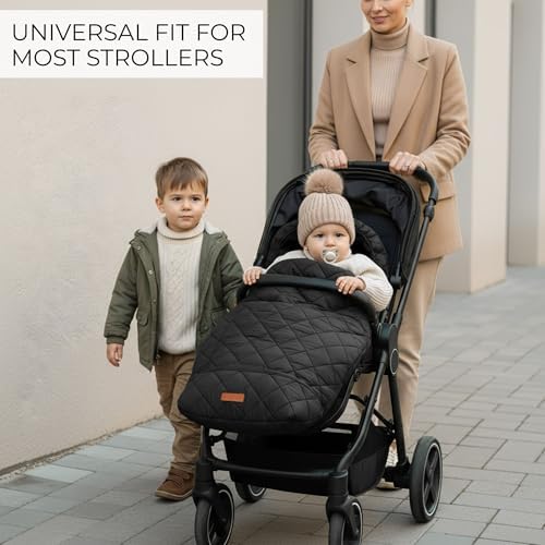 Warm and Cozy Winter Stroller Cover for Baby - Waterproof Bunting Bag with Soft Fleece Lining and Universal Fit for Strollers - Protective Footmuff Blanket for Ultimate Comfort in Wind, Rain & Snow - 2